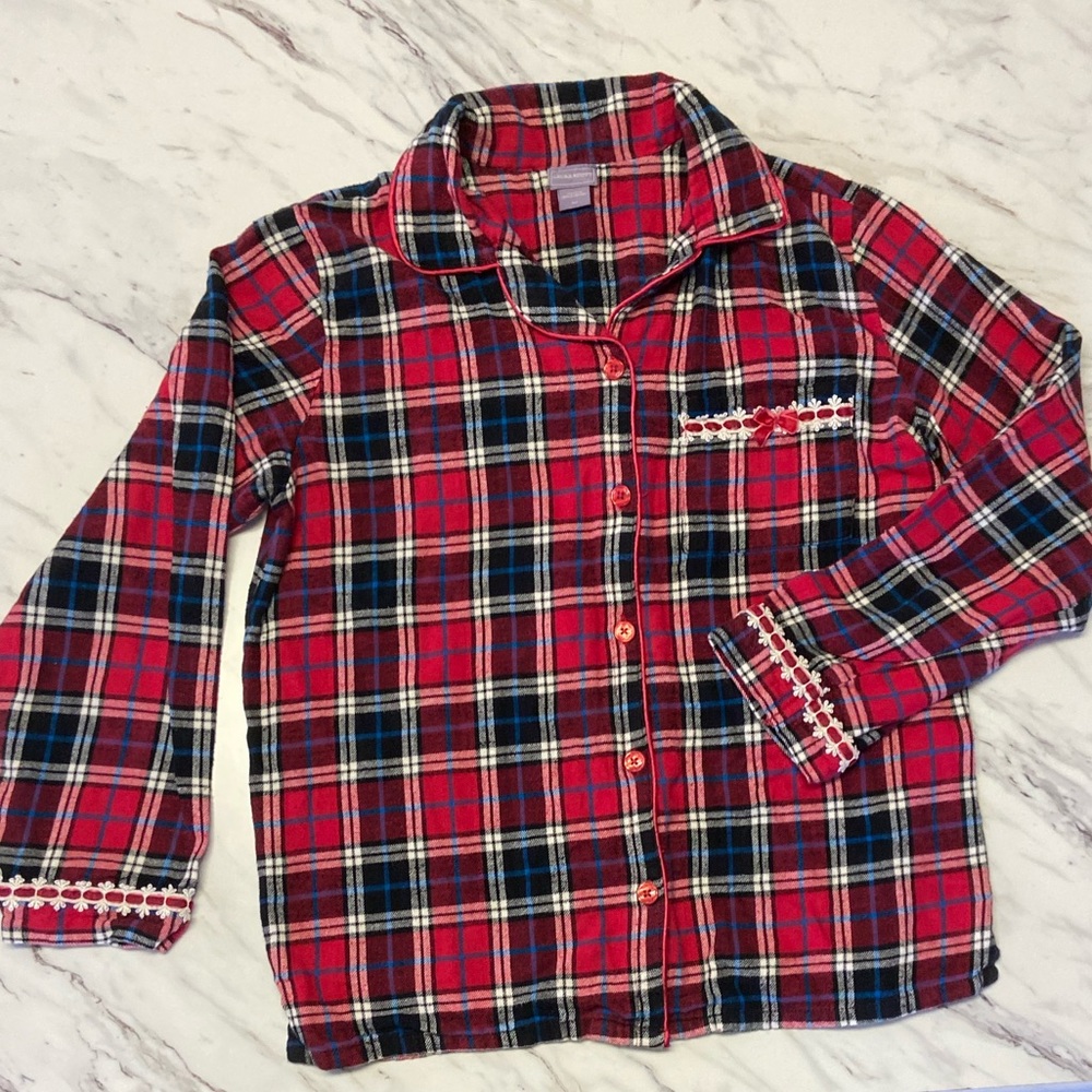 Laura Scott plaid button up shirt- Size S
